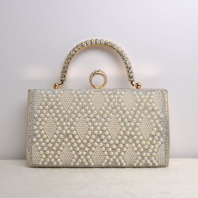 HF0178CGOLD PEARL DIAMD PTTRN PURS