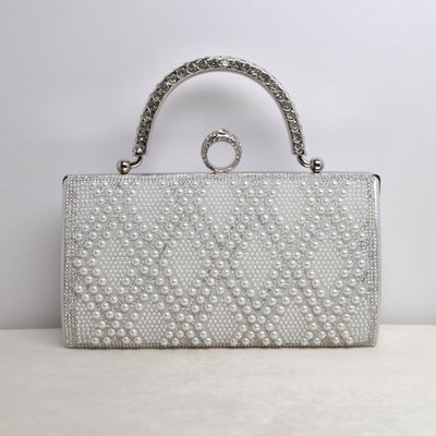 HF0178CSILV PEARL DIAMD PTTRN PURS