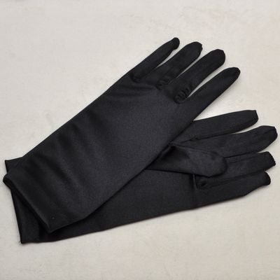 B0102G35 2&quot; BLACK SATIN GLOVES