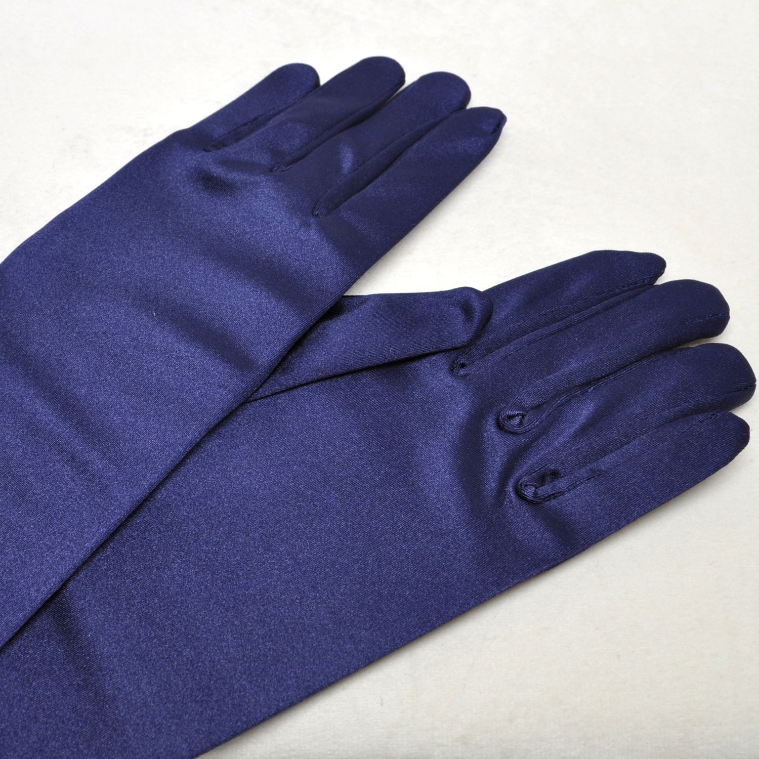 B0108G8 8&quot; MONTANA NAVY SATIN GLOVES