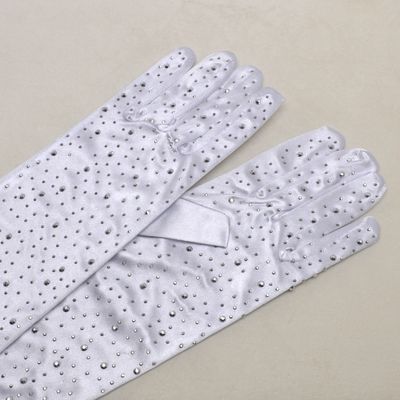 B0116G36CR 16&quot; WHITE CRYSTAL GLOVES