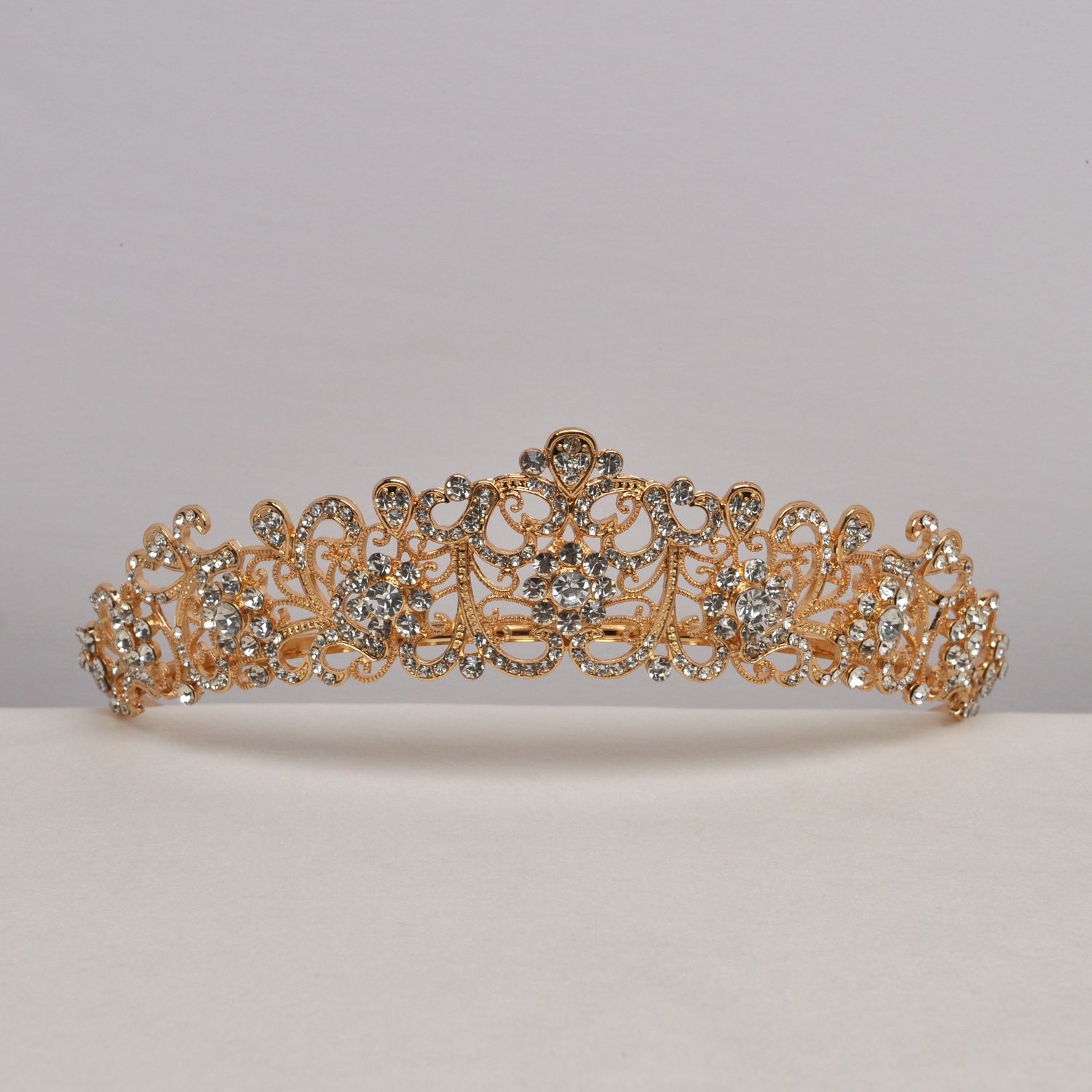 HJ711T1RG CLR/RG CRY FLWRS TIARA