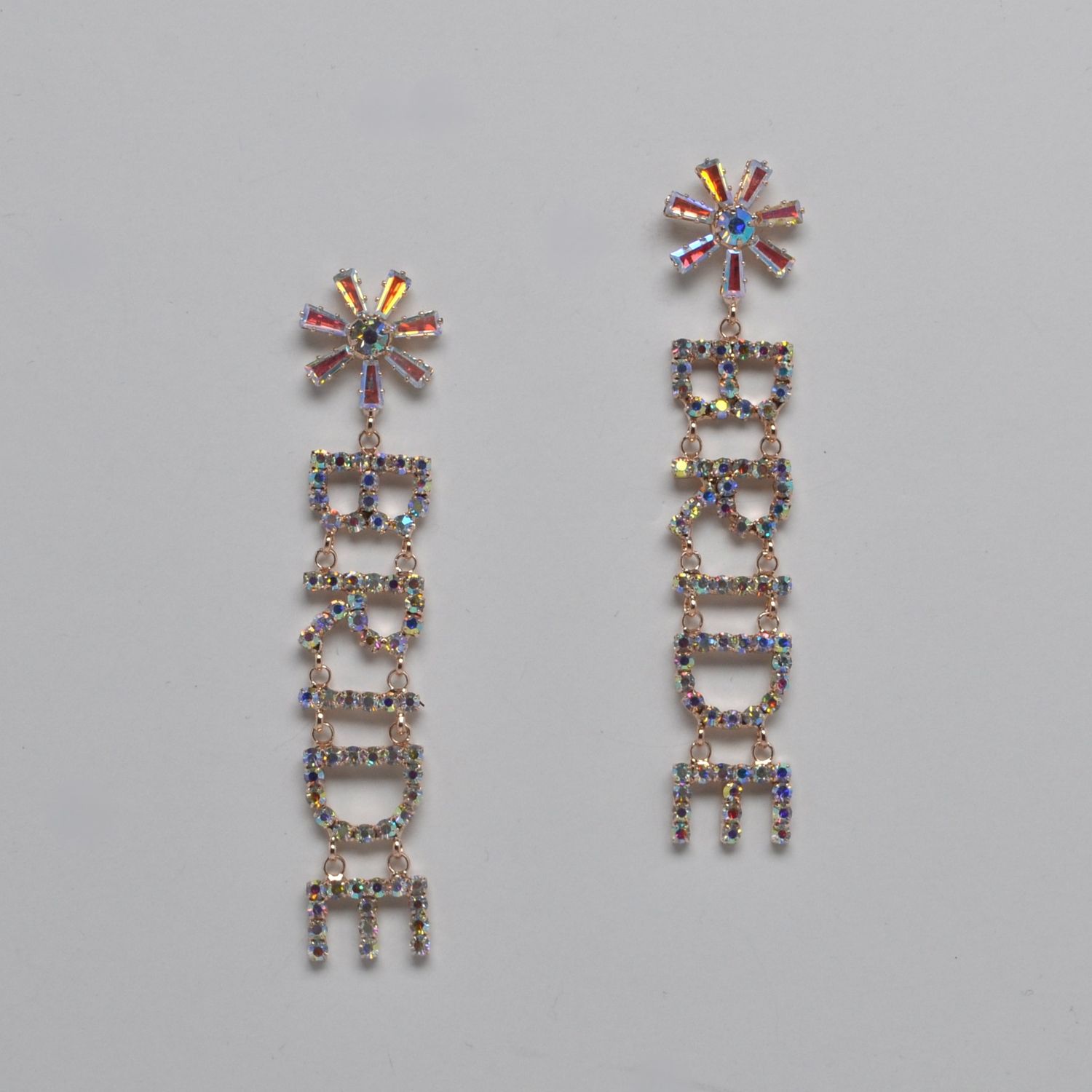 J28318E3RG CZ/AB/RG FLWR BRIDE EAR