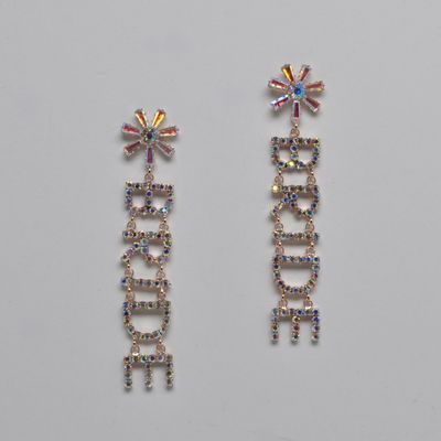 J28318E3RG CZ/AB/RG FLWR BRIDE EAR