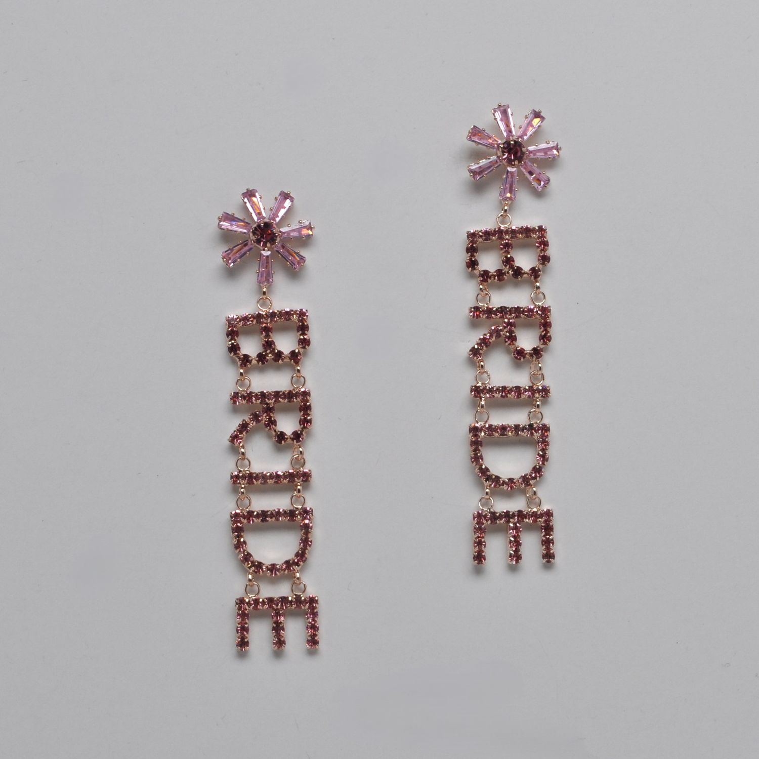 J28318E33RG CZ/LT ROS/RG FLWR BRIDE EAR