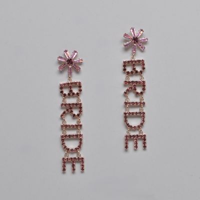J28318E33RG CZ/LT ROS/RG FLWR BRIDE EAR