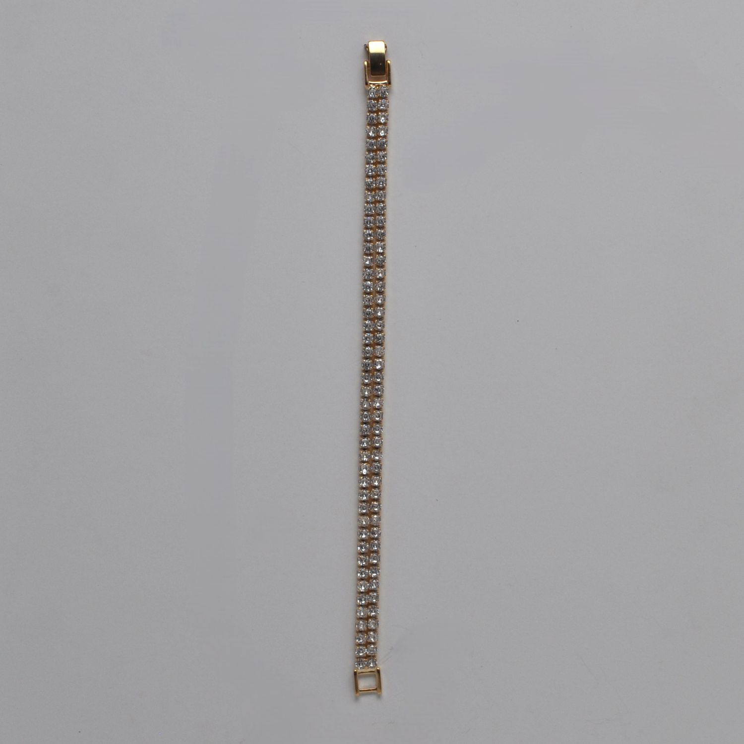 J84070B1G CZ/G 3MM 2 ROW TENNIS BRAC