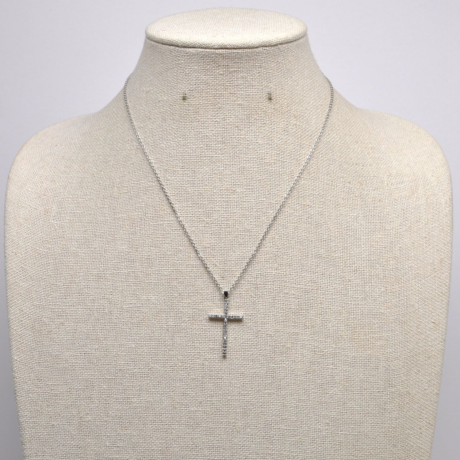 CR20755S1S CZ/S CROSS NECKLC