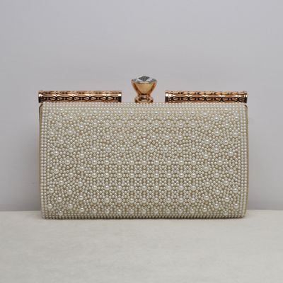 HF0158CGOLD PEARL FRONT JEWEL TOP PURS