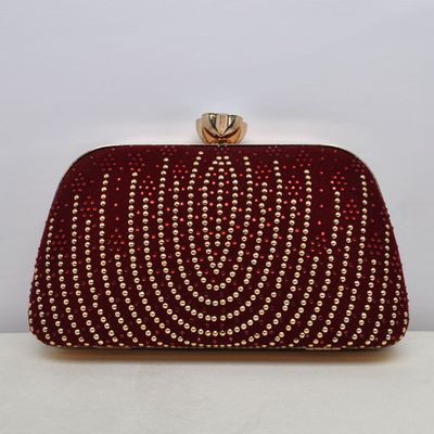 CN01732C10G RED/G VLVT PATTRND BEADS PUR
