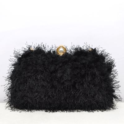 HF0189CBLK FURRY/PRL TOP PUR