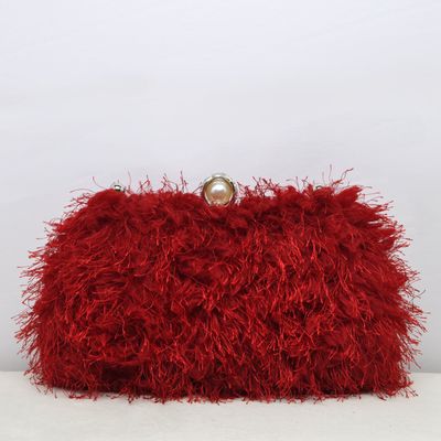 HF0189CRED FURRY/PRL TOP PUR