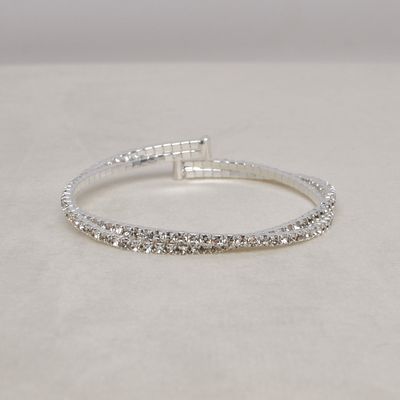 J83487B1S CLR/S  2 LINE TWSTD CUFF BRAC