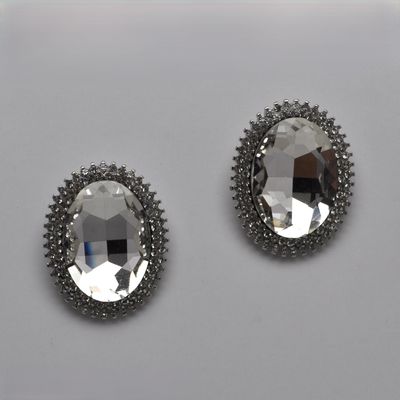 CJ0125E1S CLR/S LRG FRMD OVAL CLIP EAR