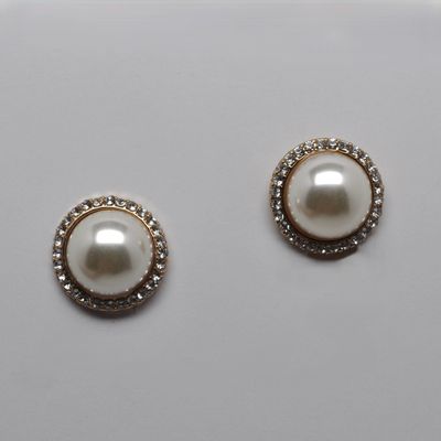 CJ276E40G  PRL/G CLIP BIG FRMD PRL EAR