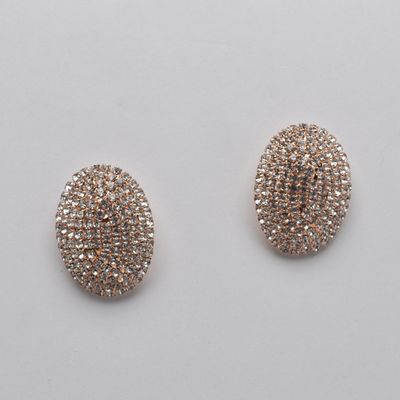 EN5571E1RG CLR/RG PAVE STN LRG BTTN CLIP ER