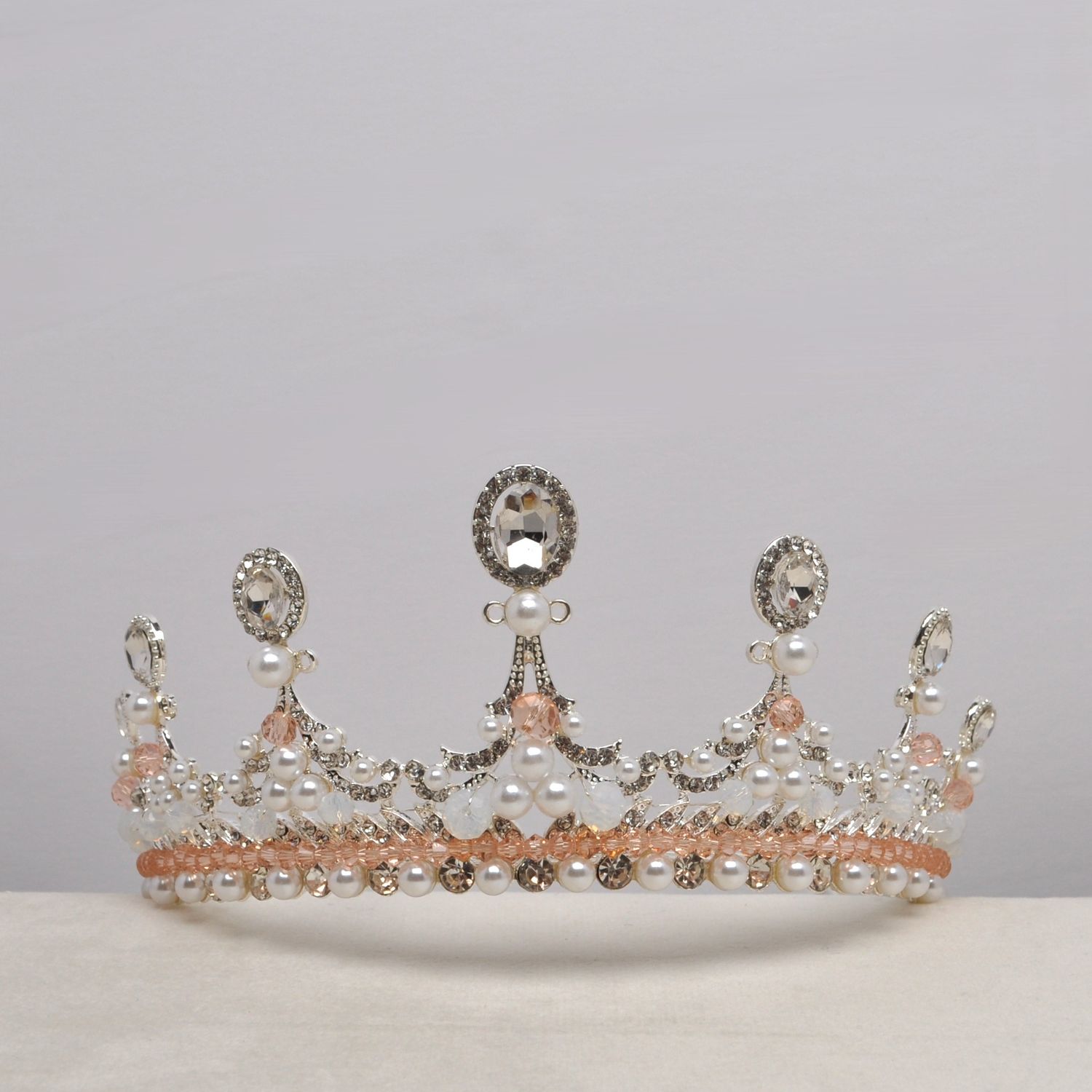 HJ3032T40RG PRL/RG OVAL STN TIARA
