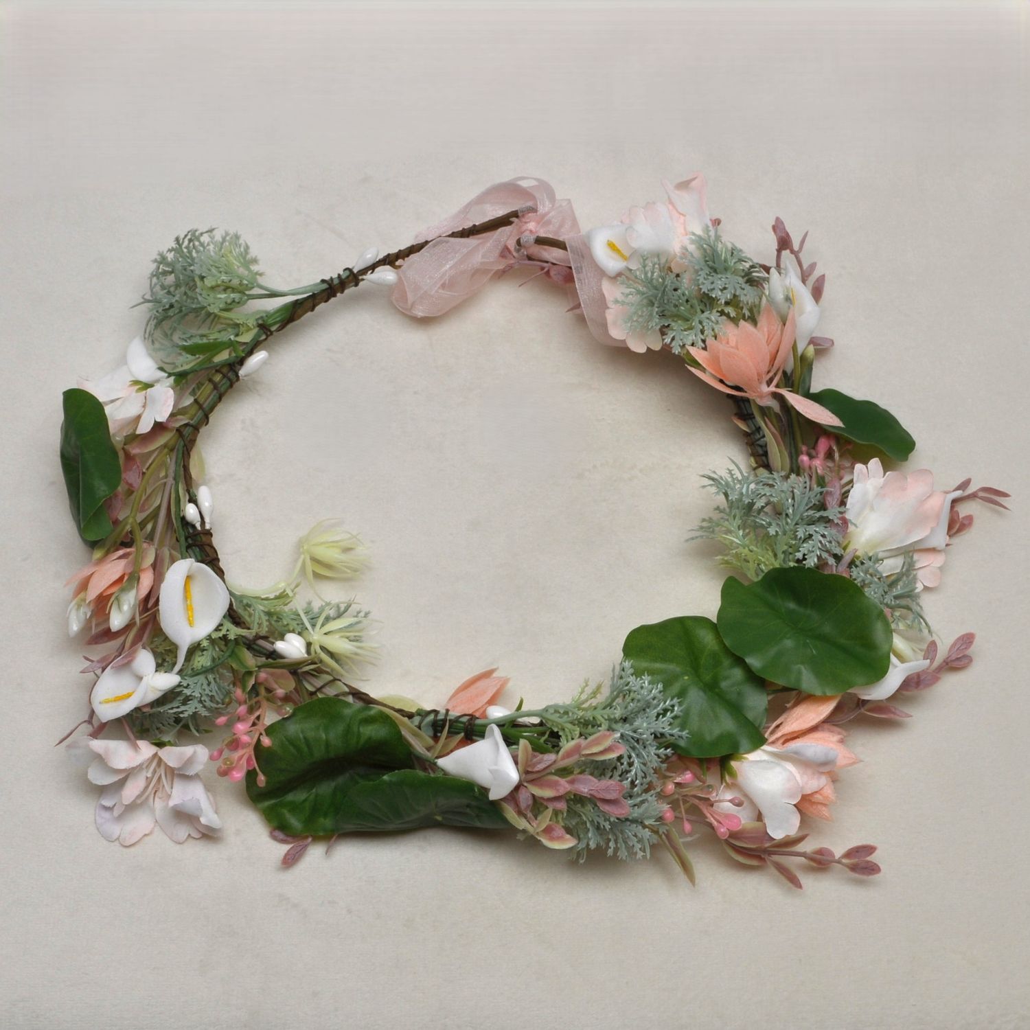 HJ7172H66PK FLORAL CROWN HDBND