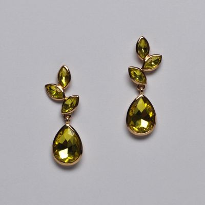 CJ660E31G JO/G LEAVE SHAPE PST EARR