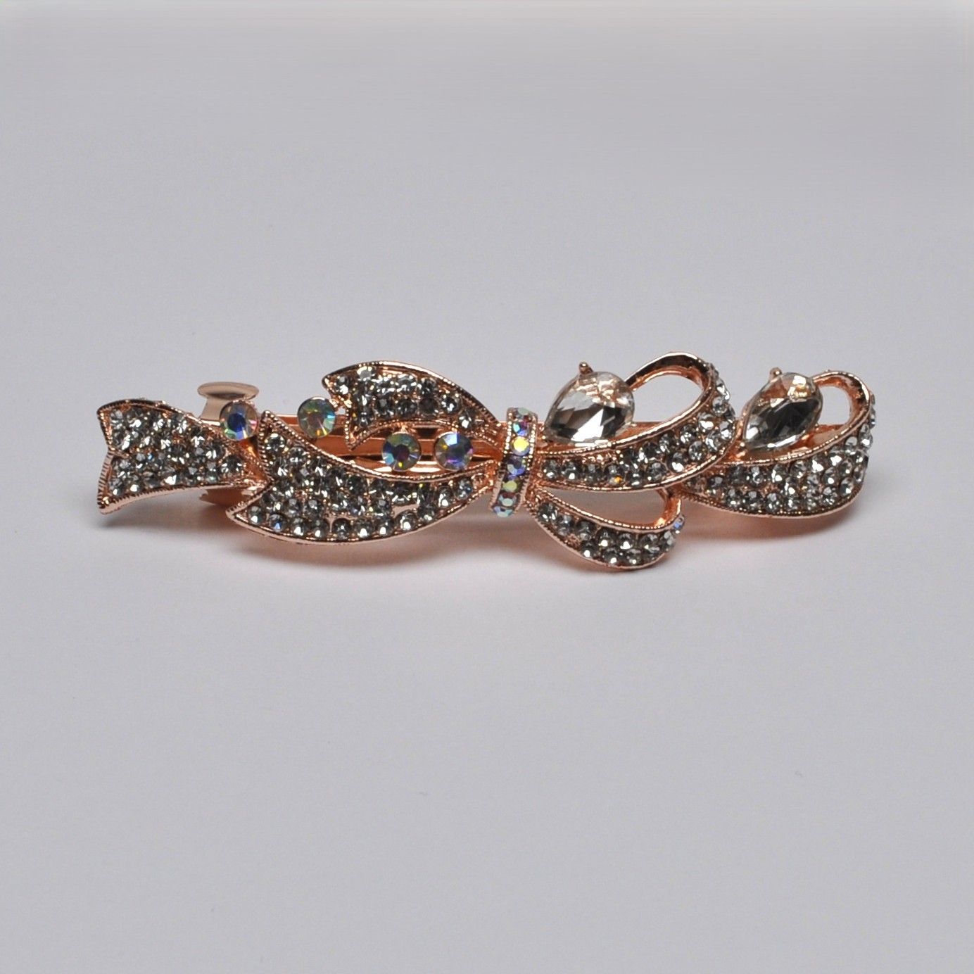 CJ10462H3RG AB/RG BOW SHAPE BARRETTE