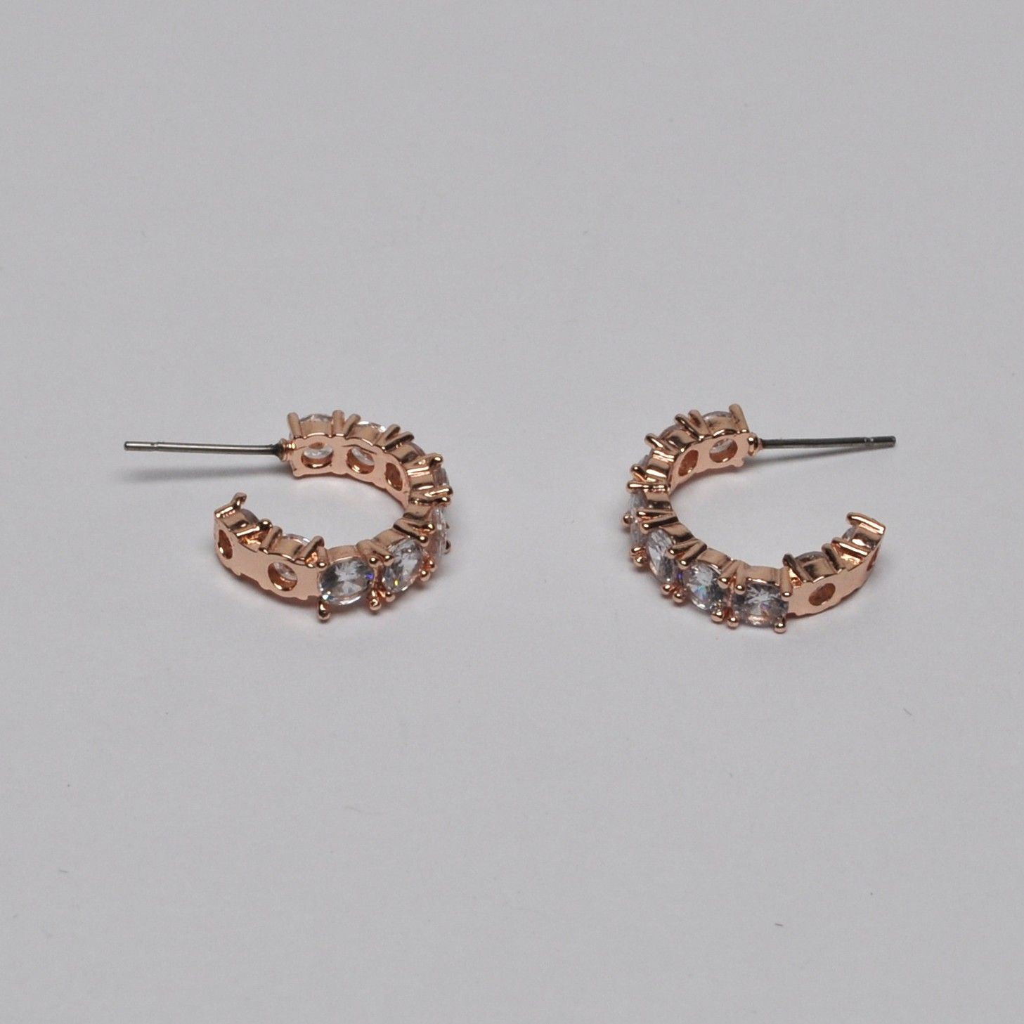 CR11267E1RG CZ/RG RND STNS SML HOOP EAR
