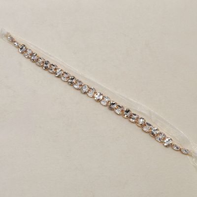 HJ3815H1G CLR/G MLT STN RIBBON HAIR TIE