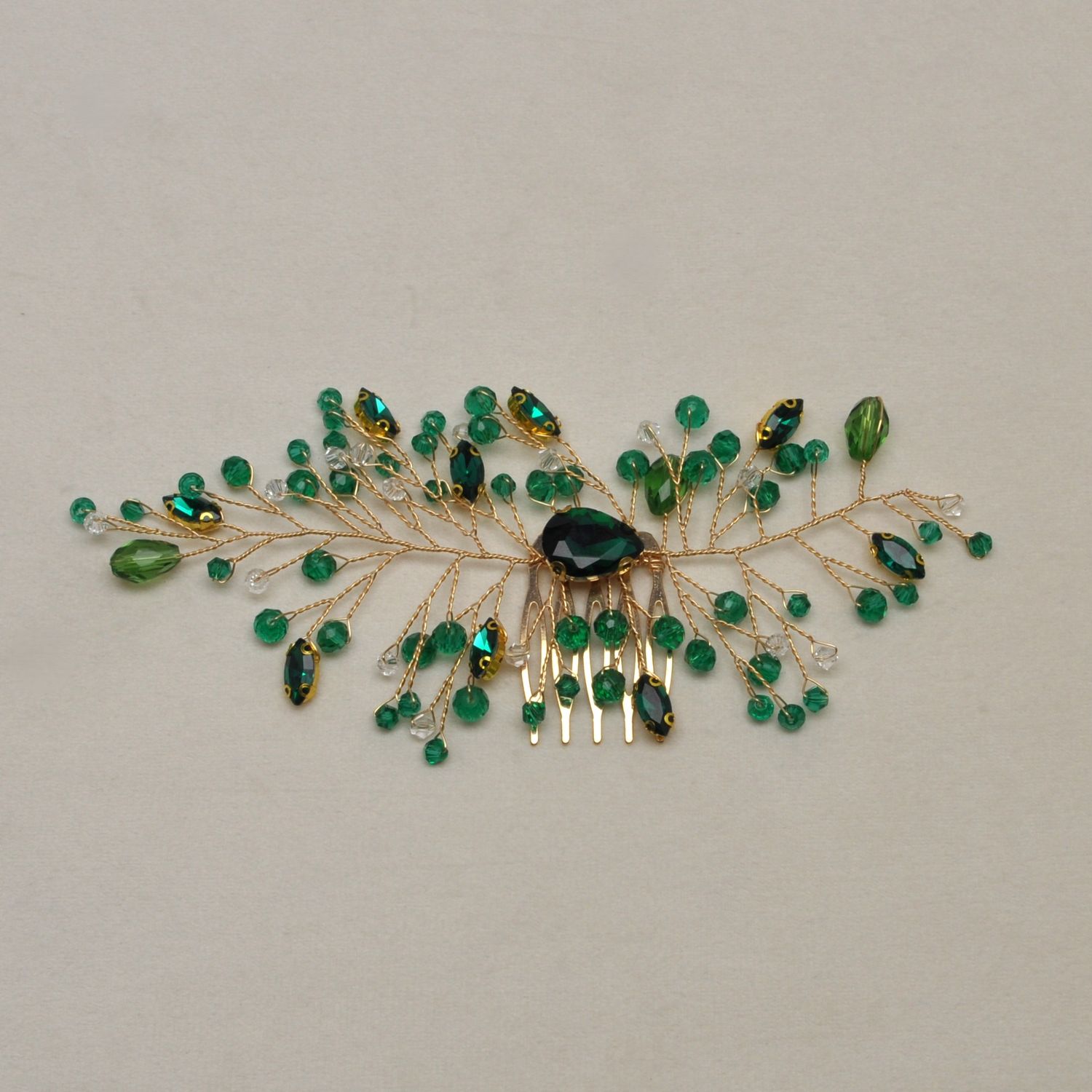HJ6582H18G EM/G TDRP STN/BEAD COMB