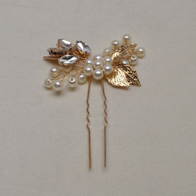 HJ7150H40G PRL/G LEAVS HAIR STCKS