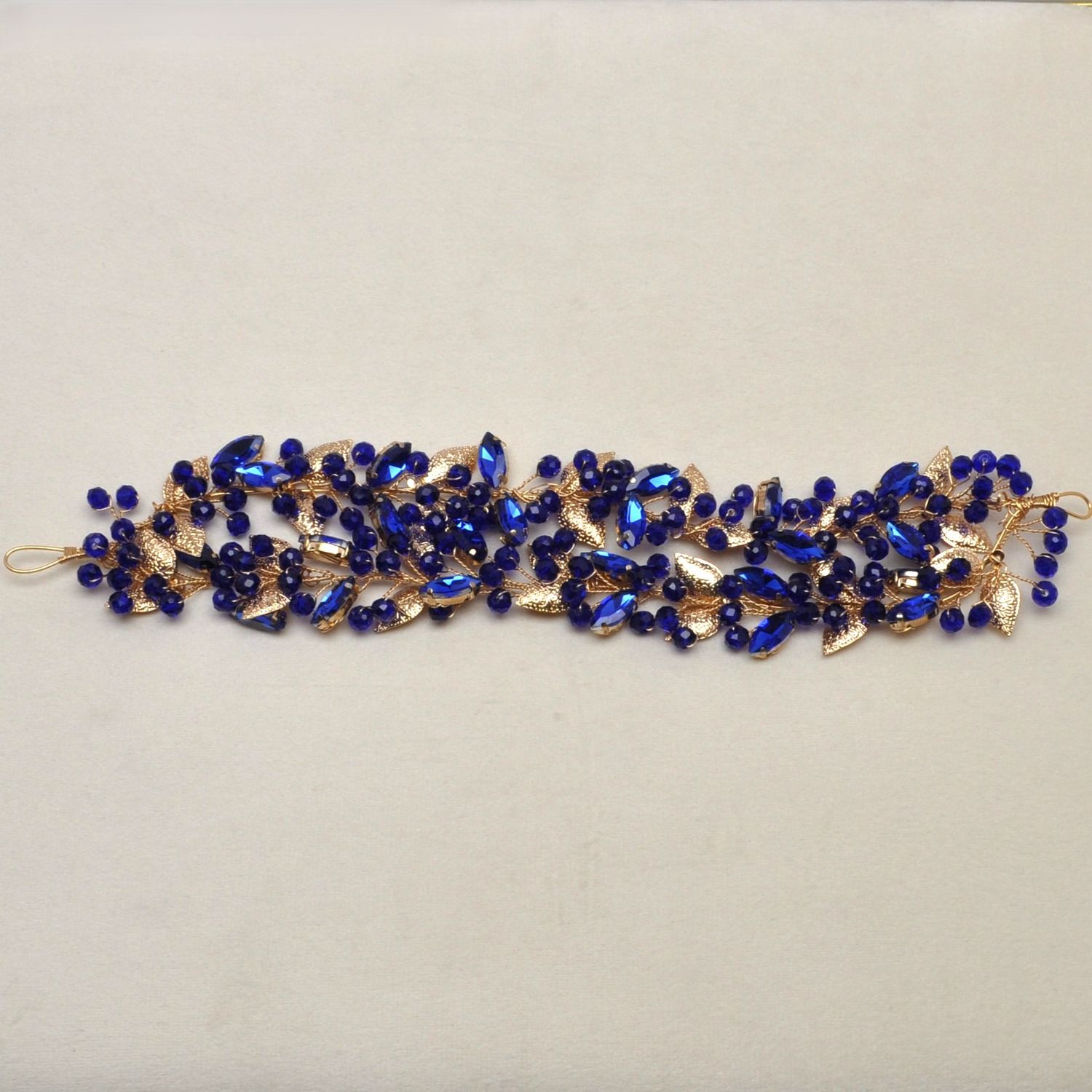 HJ7201H12G SAP/G BEADS/LEAVS HDBND