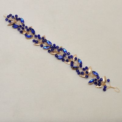 HJ7202H12G SAP/G BEADS/LEAVS HDBND