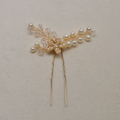 HJ4433H40G PRL/G FLWR HAIR STK