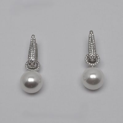 YJ007E39S CZ PRL/S PAVE TOP DNGL EAR