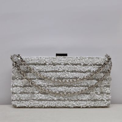 HF0039CSILV BLK DRZY CRY SQUARE TOP/HNDLS PR