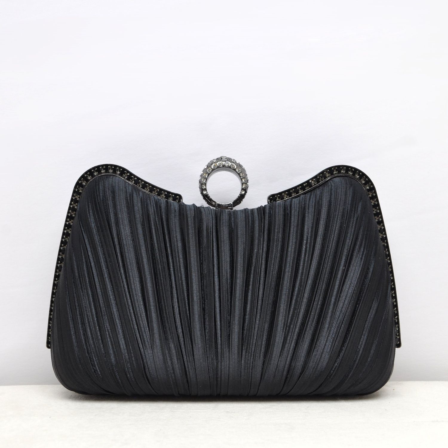 HF0094CBLK FABRIC QUILTED PURSE