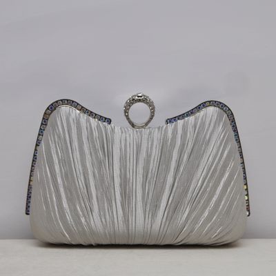 HF0094CSILV FABRIC QUILTED PURSE