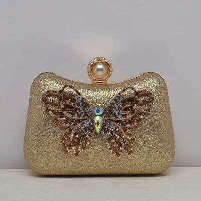 HF0202CGLD AB/SGLD CRYS/ BUTTERFLY PUR