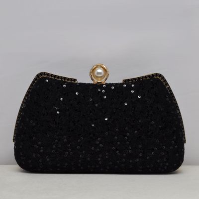 HF6233CBLK FABRIC W/SEQUIN PURS