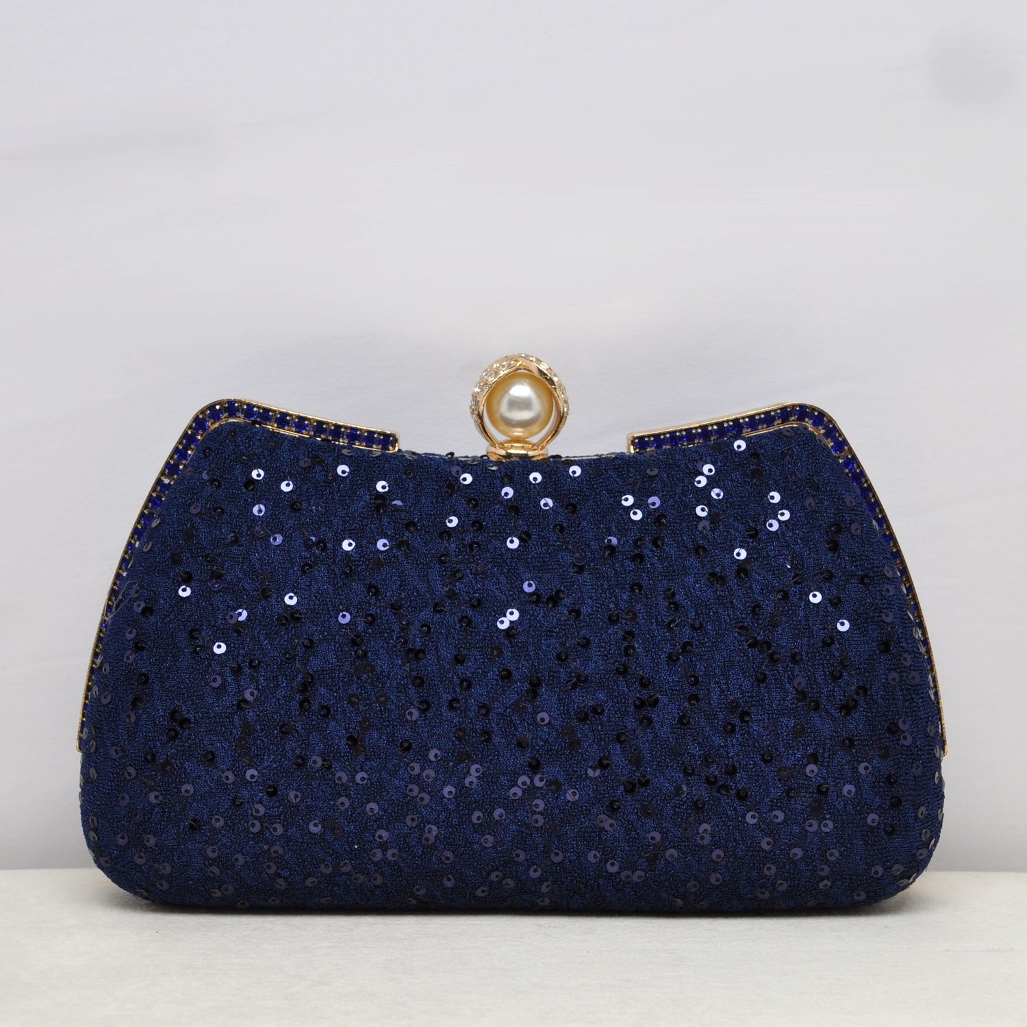 HF6233CBLUE FABRIC W/SEQUIN PURS