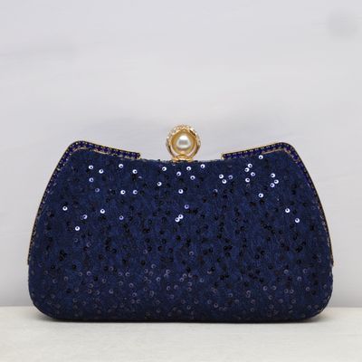 HF6233CBLUE FABRIC W/SEQUIN PURS