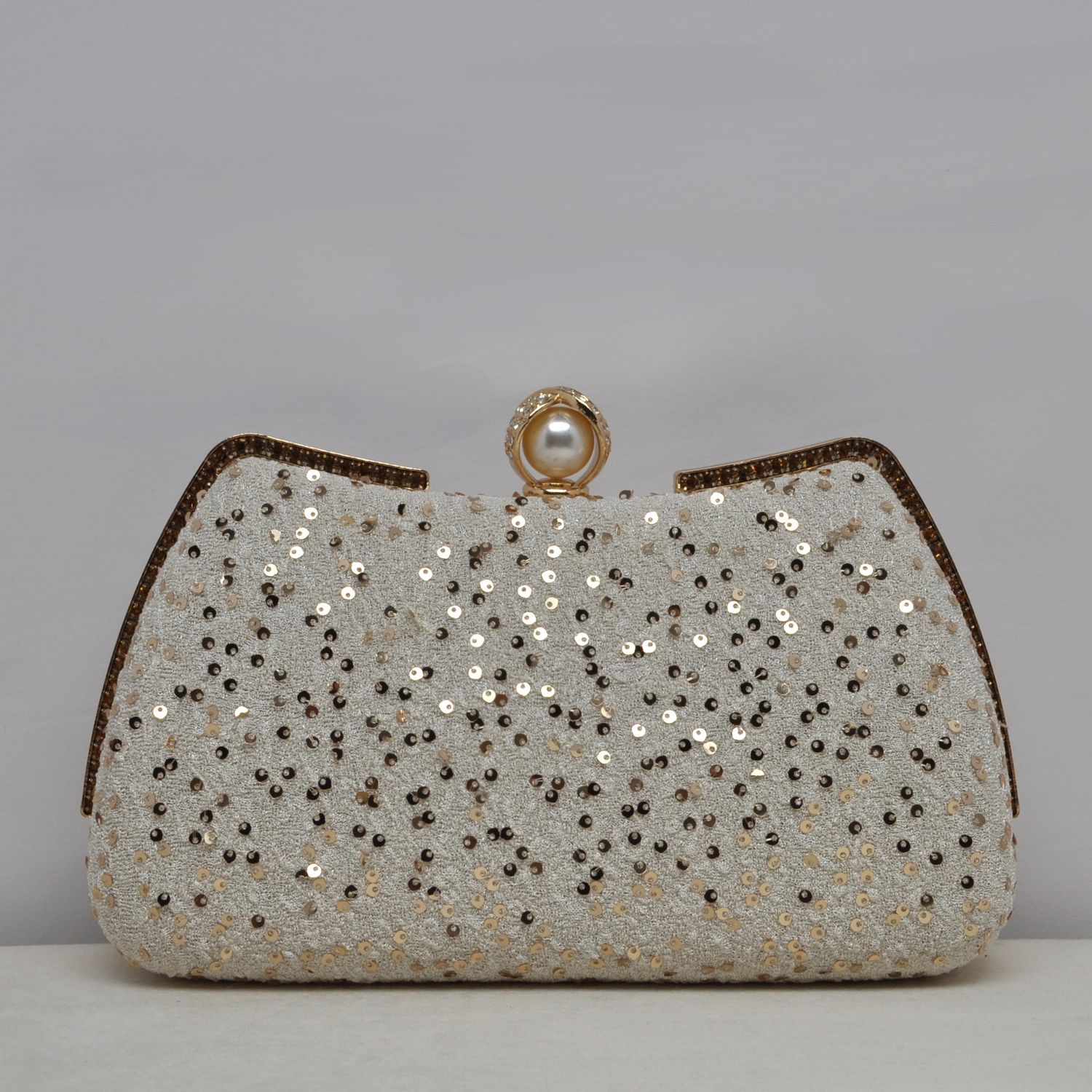 HF6233CGOLD FABRIC W/SEQUIN PURS