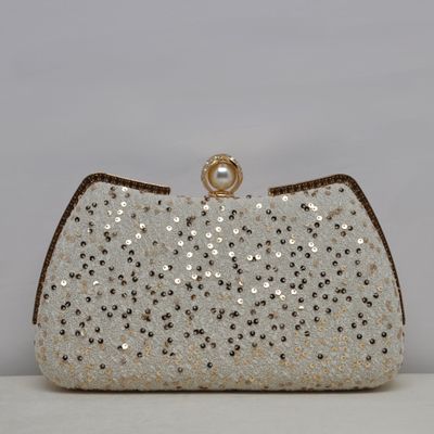 HF6233CGOLD FABRIC W/SEQUIN PURS