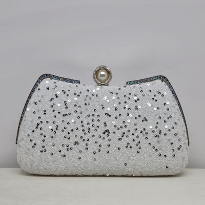 HF6233CWHT FABRIC W/SEQUIN PURS
