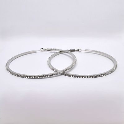 CJ2072E1S CLR/S 80MM HOOP EARRING