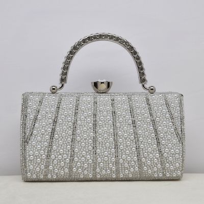 HF1048CSLVR PEARLS W/CRY LINES JEWL FLWR TOP PUR