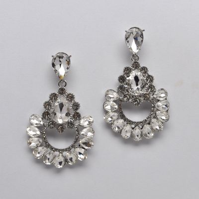 SI2458E1S CLR/S OPEN DANGL/W&#39; MARQ/STN TRIM EAR