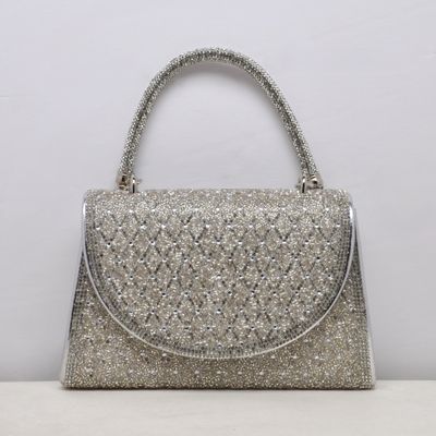 HF0169CSLV SILVR ALLOVR SHNY CRY HNDL PURS