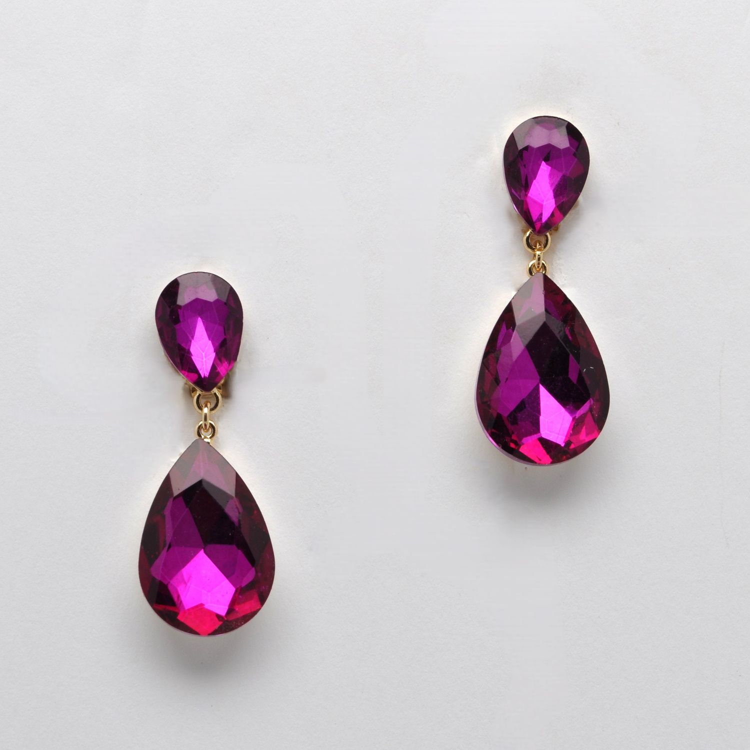 CJ0226E27G  FUCH/S CLIP PEAR TOP/BOTTOM EARR
