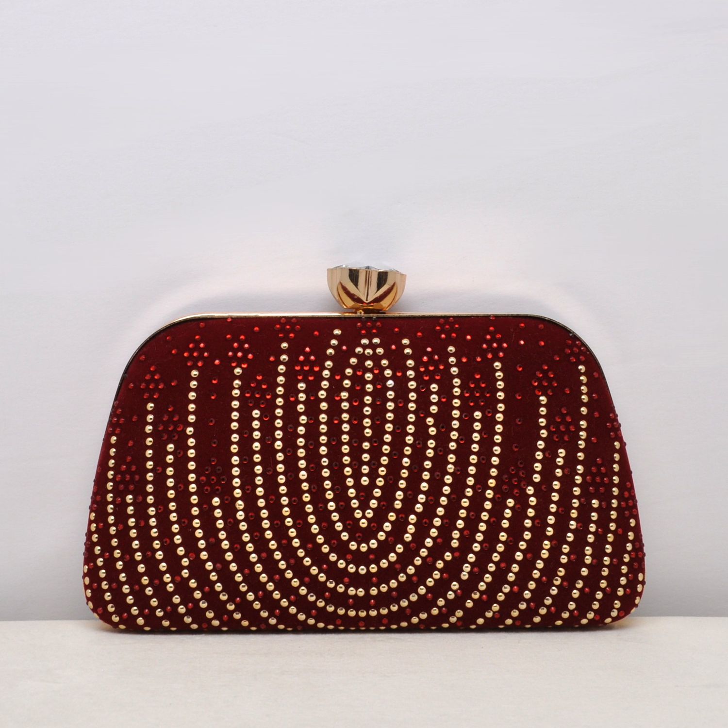 CN01732C10G RED/G VLVT PATTRND BEADS PUR