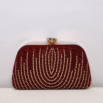 CN01732C10G RED/G VLVT PATTRND BEADS PUR