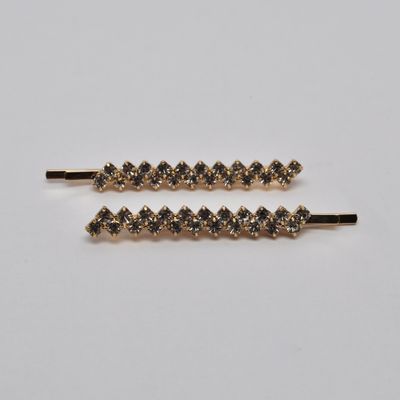 J0372H1G CRY/G DIAGONAL SHAPE BOBBY PINS